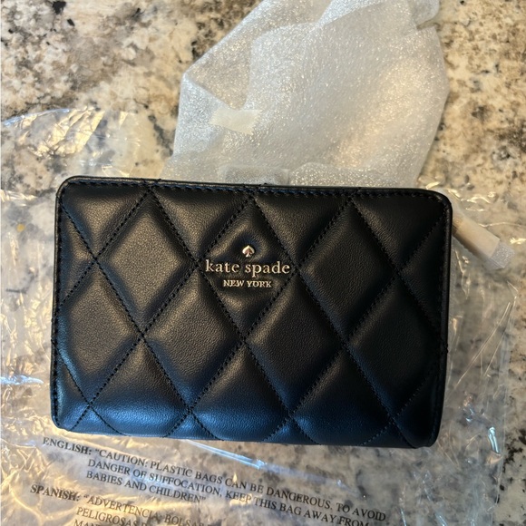 Kate Spade Black Quilted Wallet - Picture 1 of 3